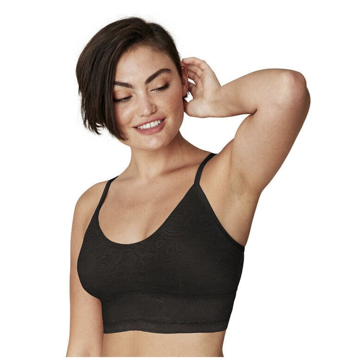 2 Pack Maidenform Pure Comfort Longline Bralette - 1 Black 1 Burgundy- Medium