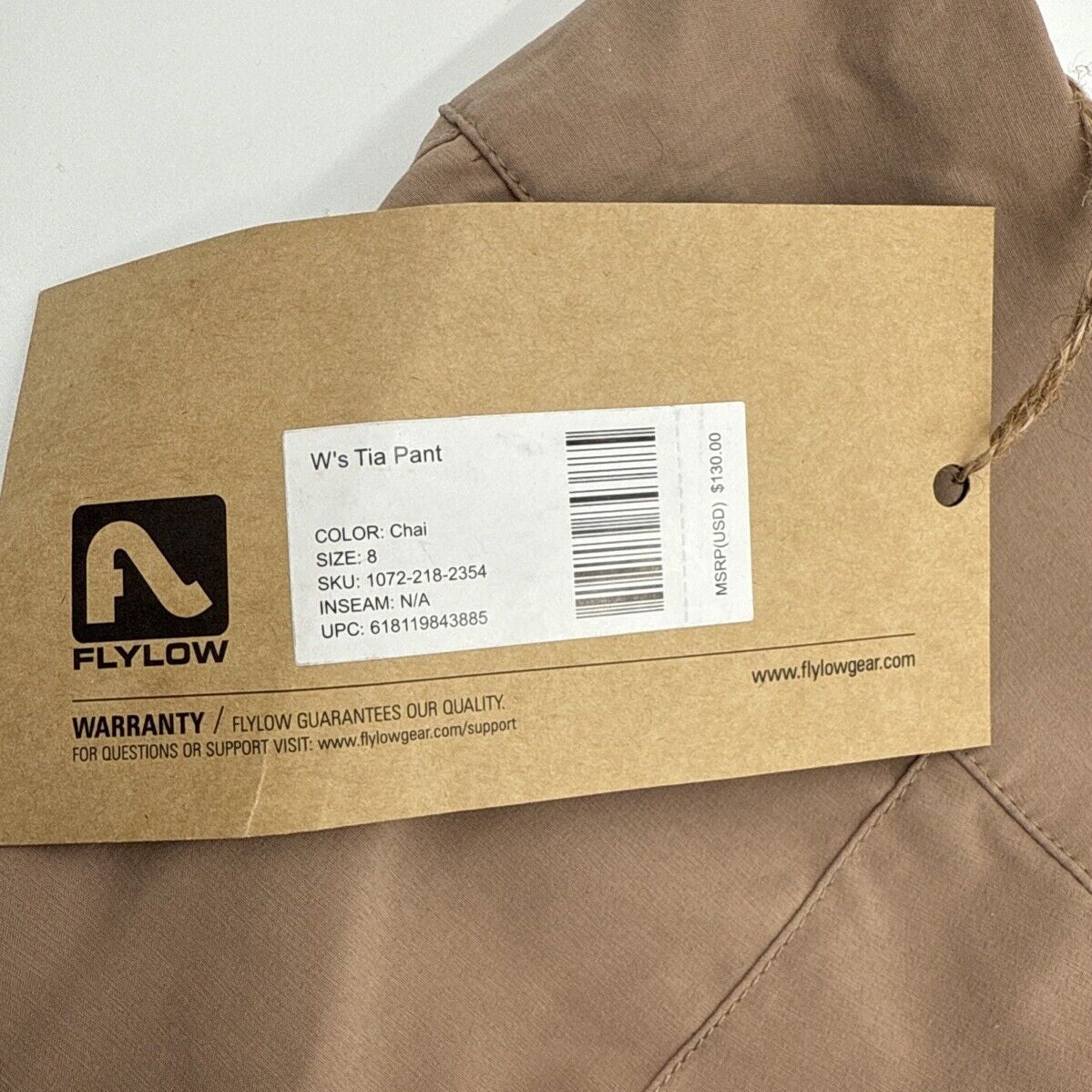 $130 Flylow Women’s Tia Bike Hike Pants - Chai Beige- Size: 8 (34W 30L)- New Tag