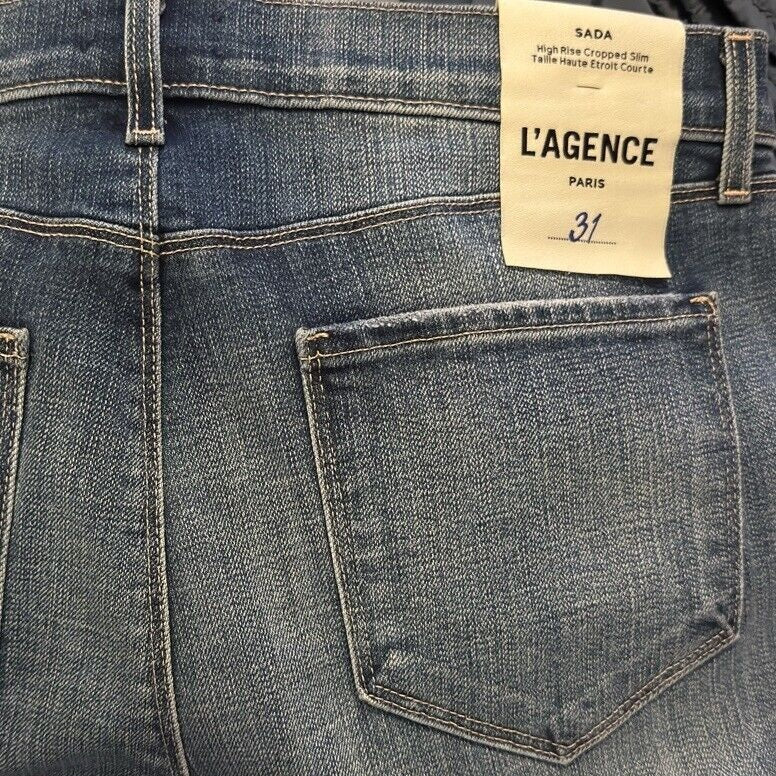 $287 L’agence Paris -Women’s Sada- High Rise Cropped Slim - Mesa- Size 31