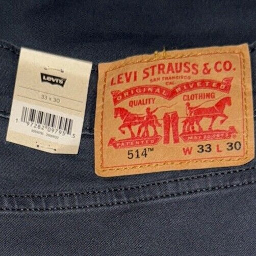 $69 Levi’s Men’s 514 Straight Fit Twill Jeans 33W x 30L- India Ink- New Tags