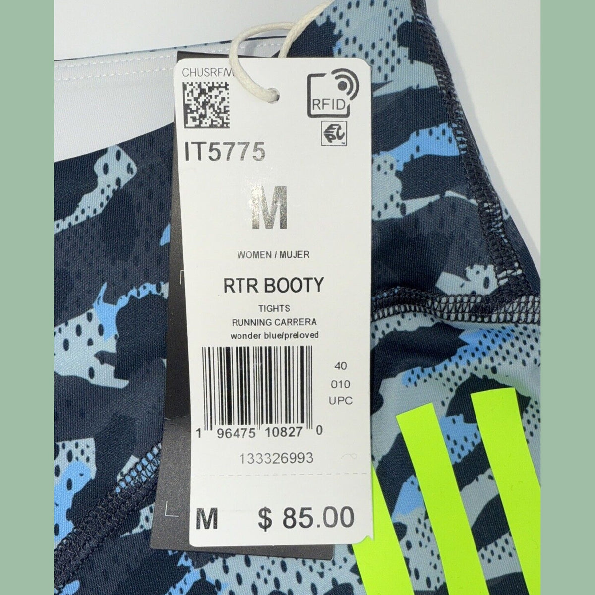 $85 Adidas Women Adizero Booty Elite Running tights shorts IT5775- Blue- Medium