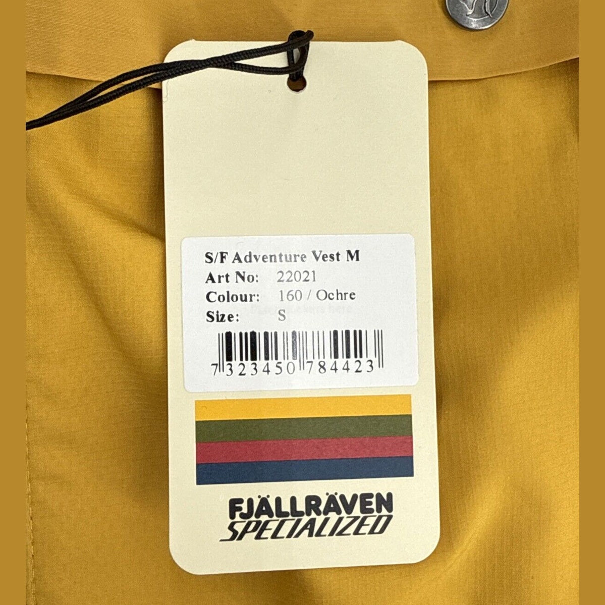 $120 Fjallraven Men’s Specialized Adventure Vest- Ochre Yellow - Small - New Tag