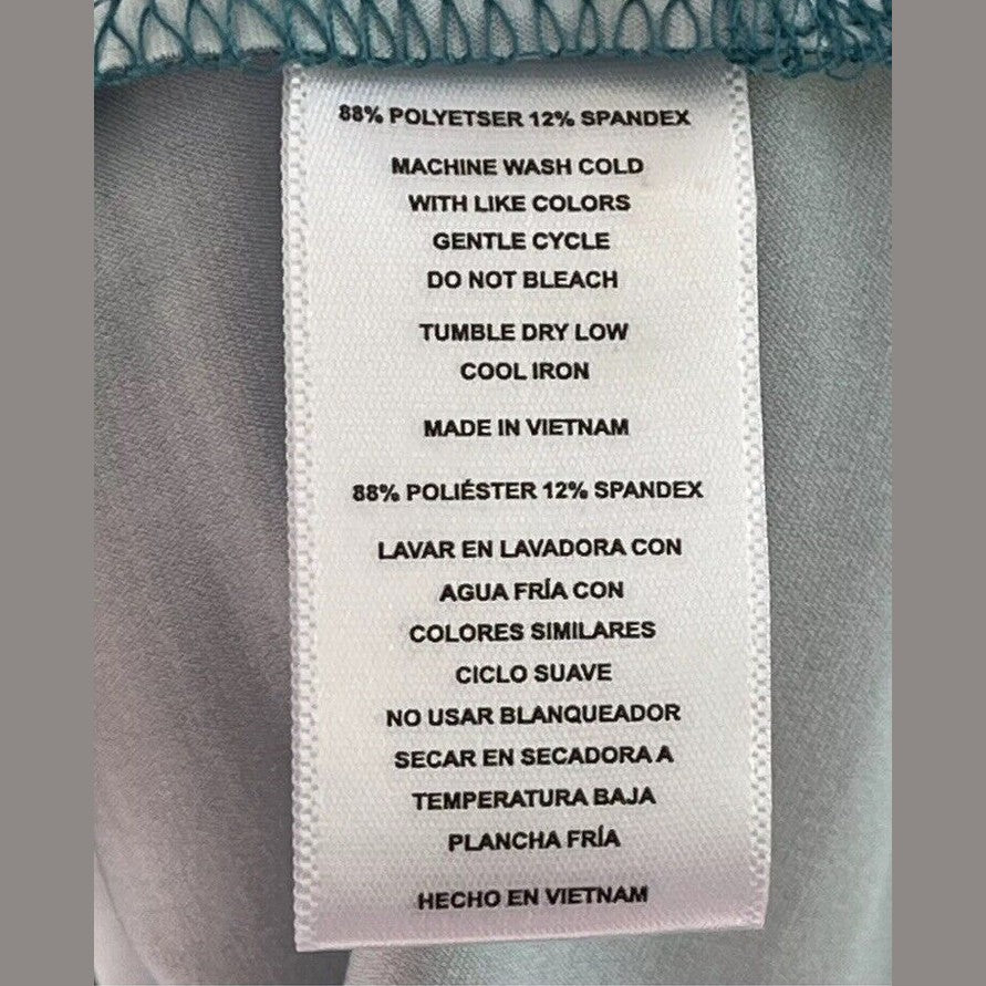 $94 Hickey Freeman Men's Printed GOLF Polo Shirt Stripes - Aqua- Medium-New Tags