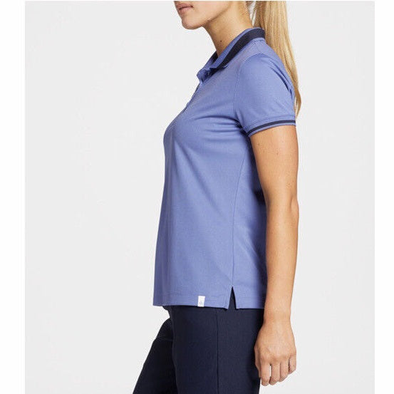 Lady Hagen Women's Pique Rib Trim Golf Polo Shirt - Marlin- Large - New $50
