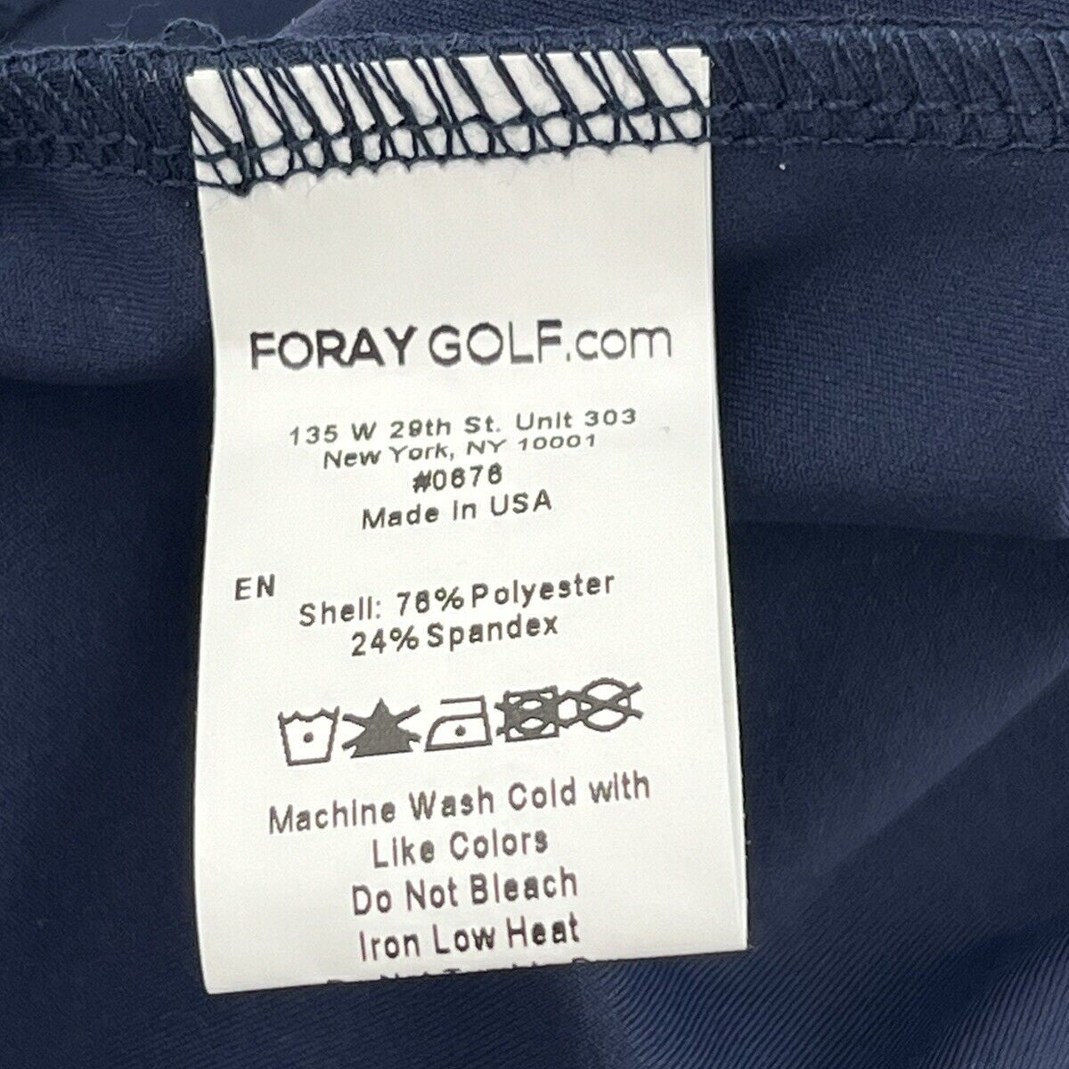 Foray Golf Women’s Zip front sleeveless Polo Shirt-Navy- Small-NEW Tag $130