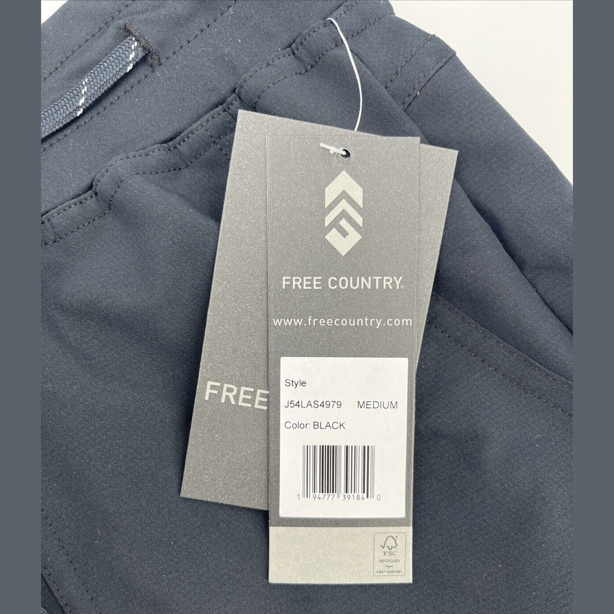 $69 Free Country Women’s Rouched Up Adjustable Pants- Black- Medium-New Tags
