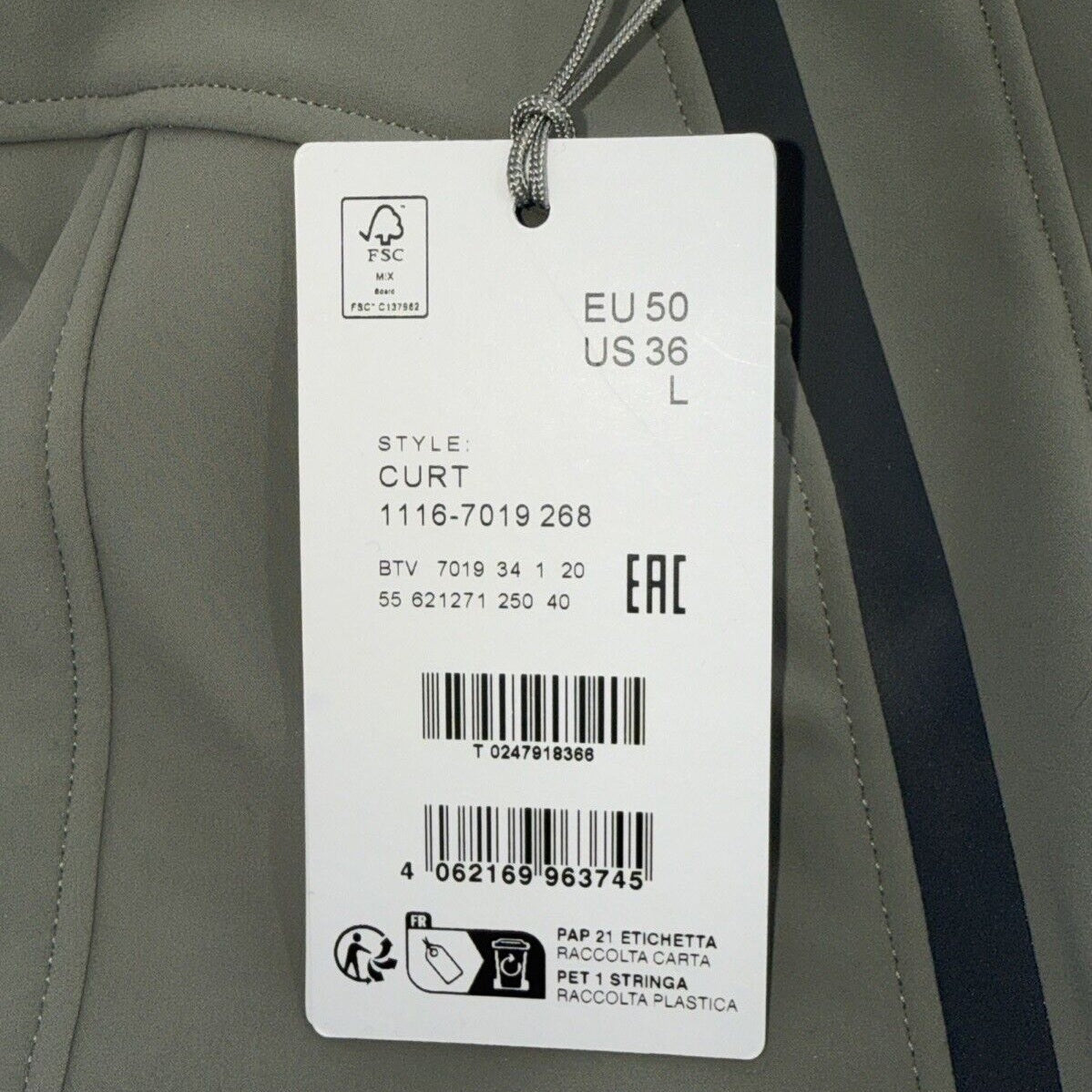 $790 Bogner Men’s Curt Softshell Ski Waterproof Pant- Slate Green-Large-New Tag