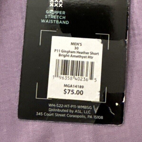 Walter Hagen Men's Perfect 11 Golf Shorts-Bright Amethyst Heather-Size 30W NWT