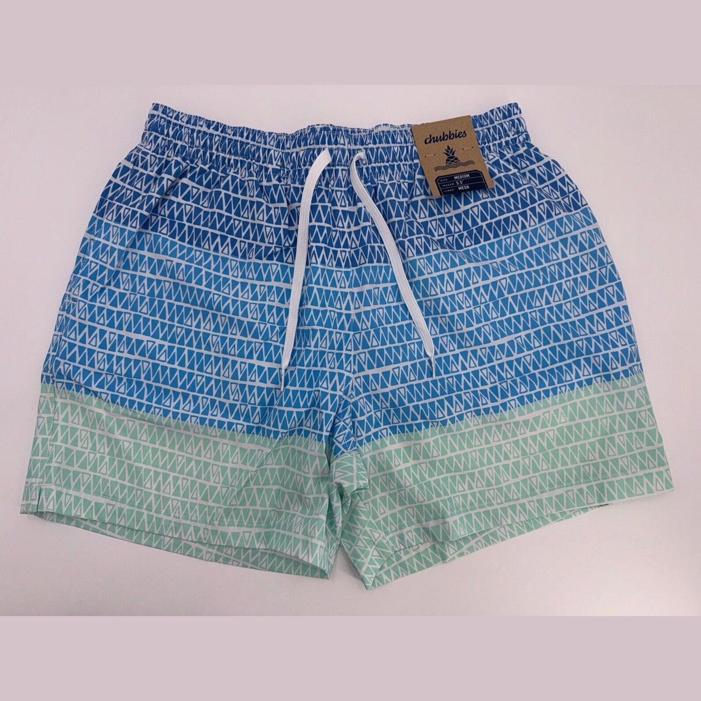 $70 Chubbies The Ocean Trifectas 5.5" Inseam Swim Trunks- Multi -Medium-New Tag