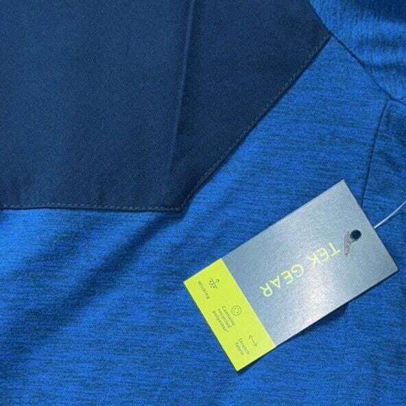 Tek Gear Men’s Mixed Media Pullover Shirt - Dark Blue - Small