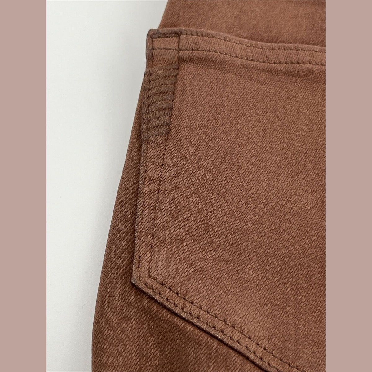 PAIGE Women’s Hoxton Ankle Skinny Jean High Rise Luxe Coated-Dust Tan-Size: 27