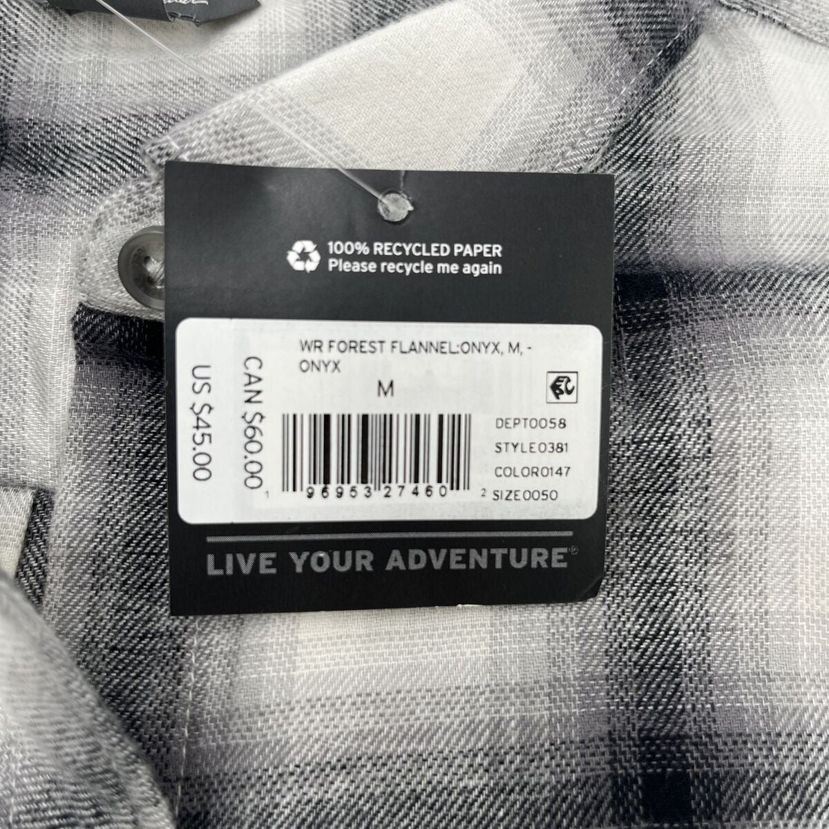 Eddie Bauer Women's Forest Flannel Shirt-Onyx Plaid-Medium - New Tag $45