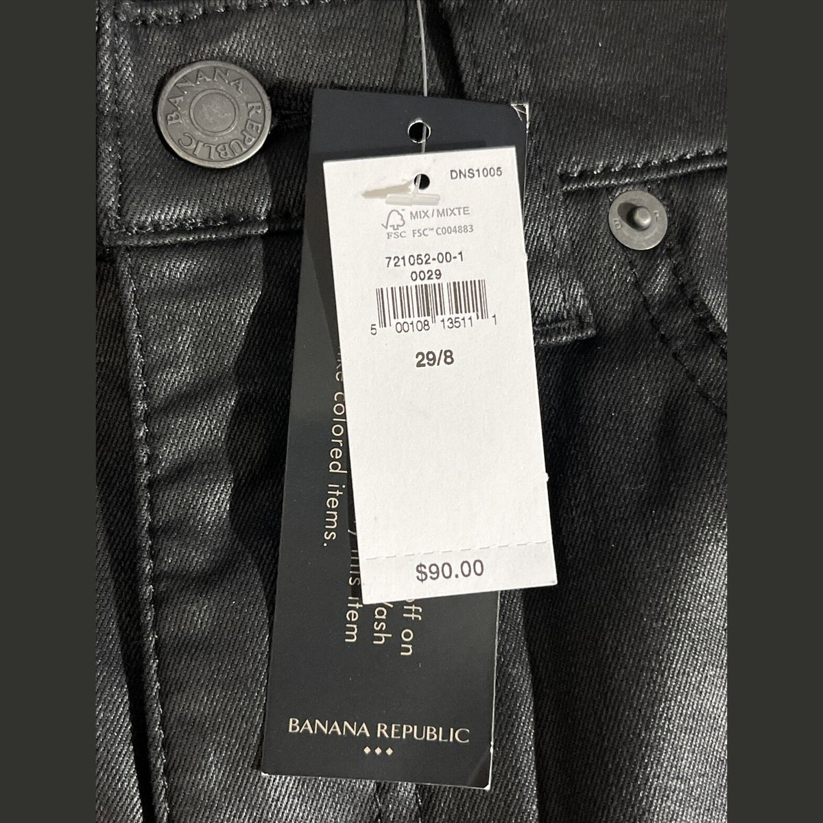 Banana Republic Women’s High Rise Vegan Suede Jean-Black- Size 29/8-NWT $90