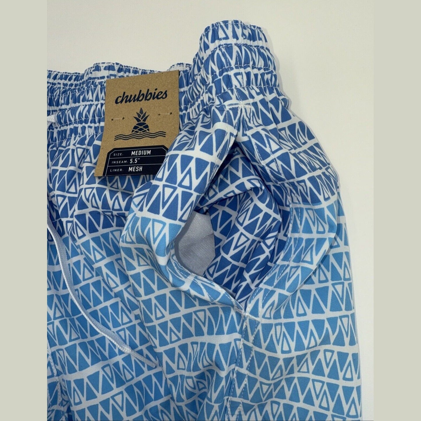 $70 Chubbies The Ocean Trifectas 5.5" Inseam Swim Trunks- Multi -Medium-New Tag