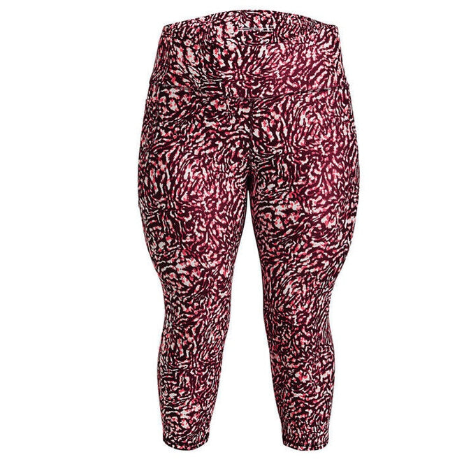 Under Armour Women's Heatgear High Rise Capri Leggings -1X - Black Rose
