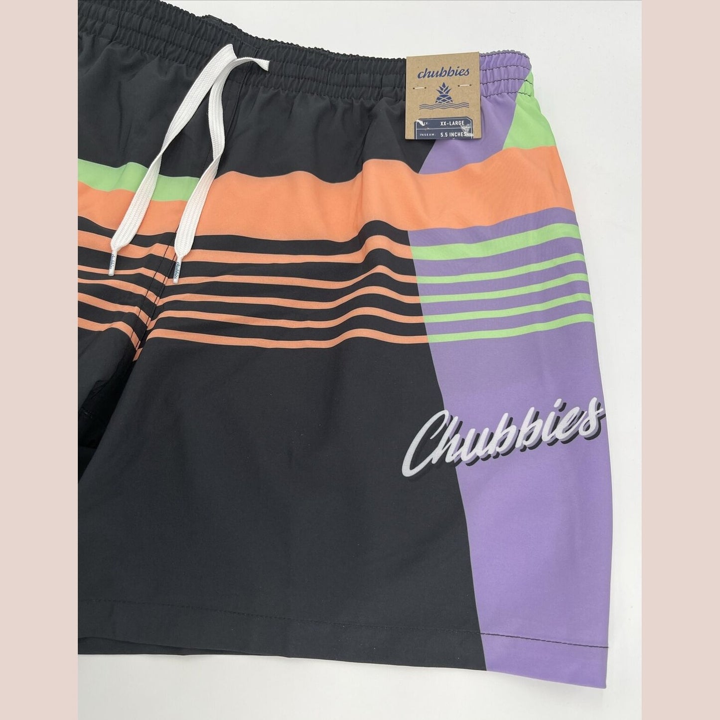 Chubbies Men's Stretch Swim Trunks 5.5" The Jazzer Thighs-Multi-2XLarge -New $70