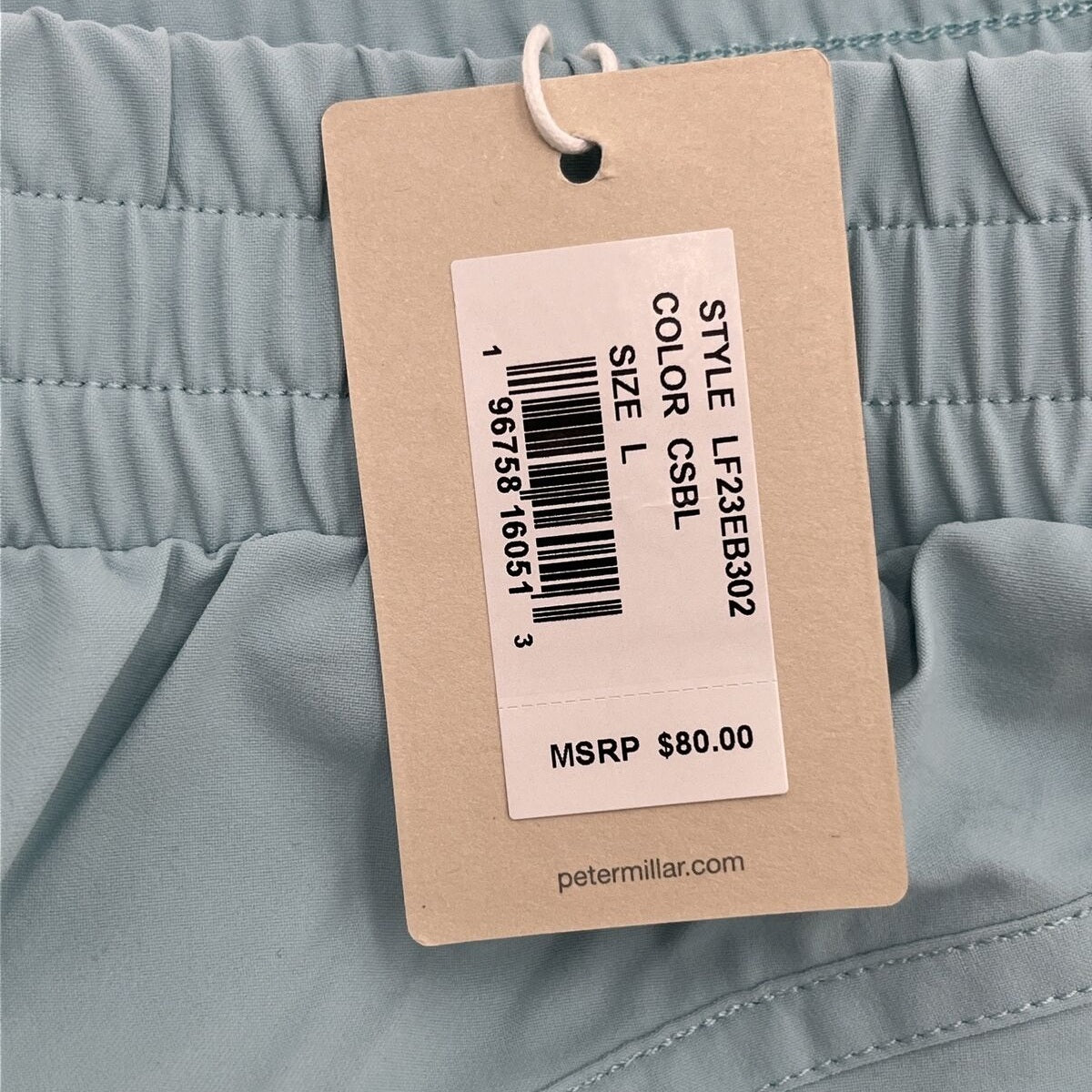 $80 Peter Millar Women's Meridian Performance Running Short-Cirrus Blue-Large