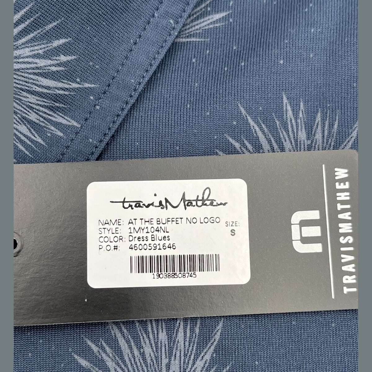$95 Travis Mathew Men’s At The Buffet No Logo Golf Polo Shirt- Navy-Small -New