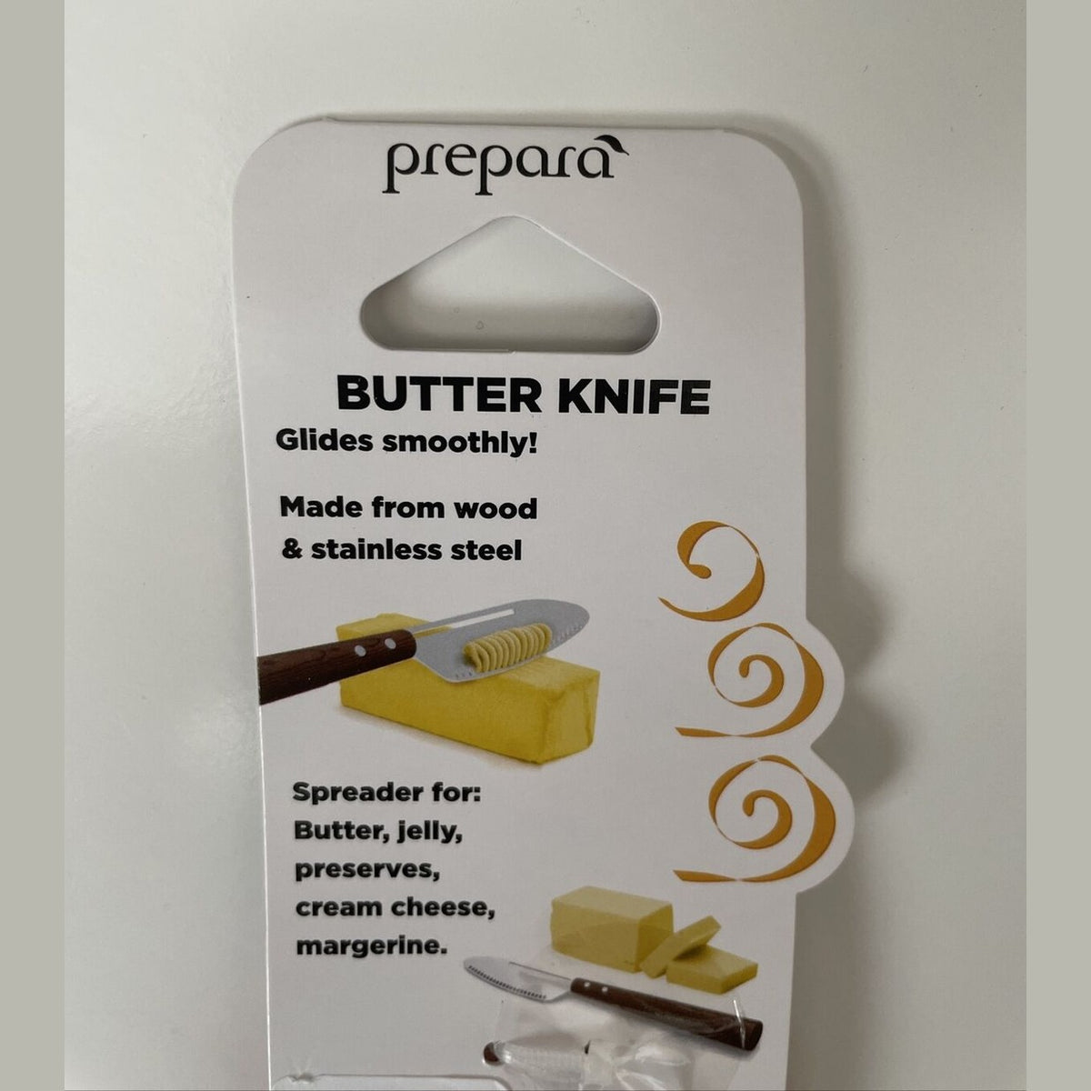 Prepara Butter Spreader Knife Stainless Steel Blade & Acacia Wood Handle