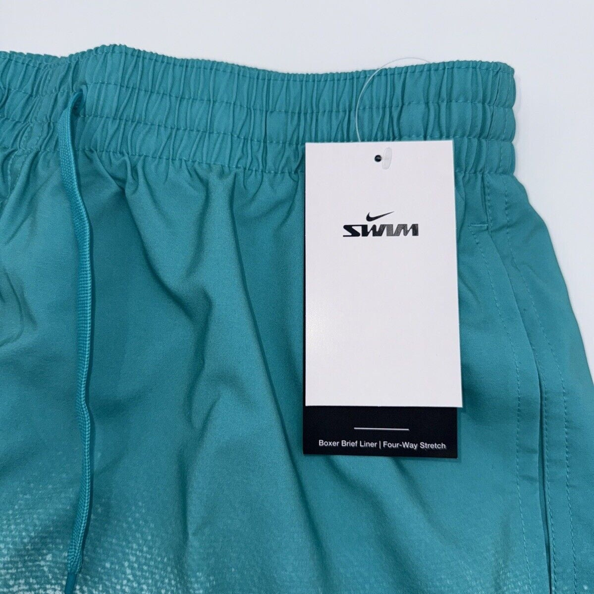 NIKE Men’s Shorts Swim Trunks NESSF547 Ocean Volley 9”-Teal/Yellow-Medium -New