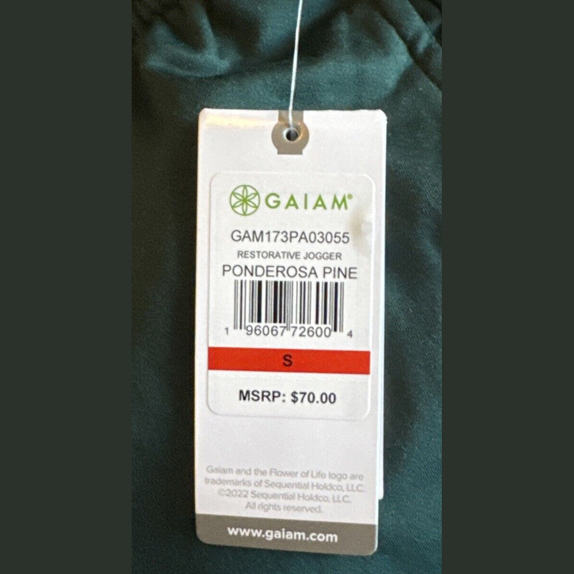 $70 Gaiam Men’s Restorative Slim Fit Jogger - Ponderosa Pine- Small
