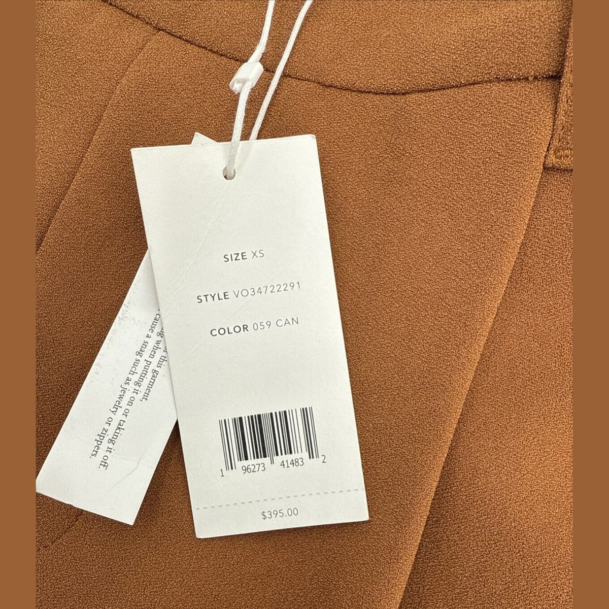 $395 Vince Women’s Wide Leg Pull-On Pants- Brown Tan- XSmall- New With Tags