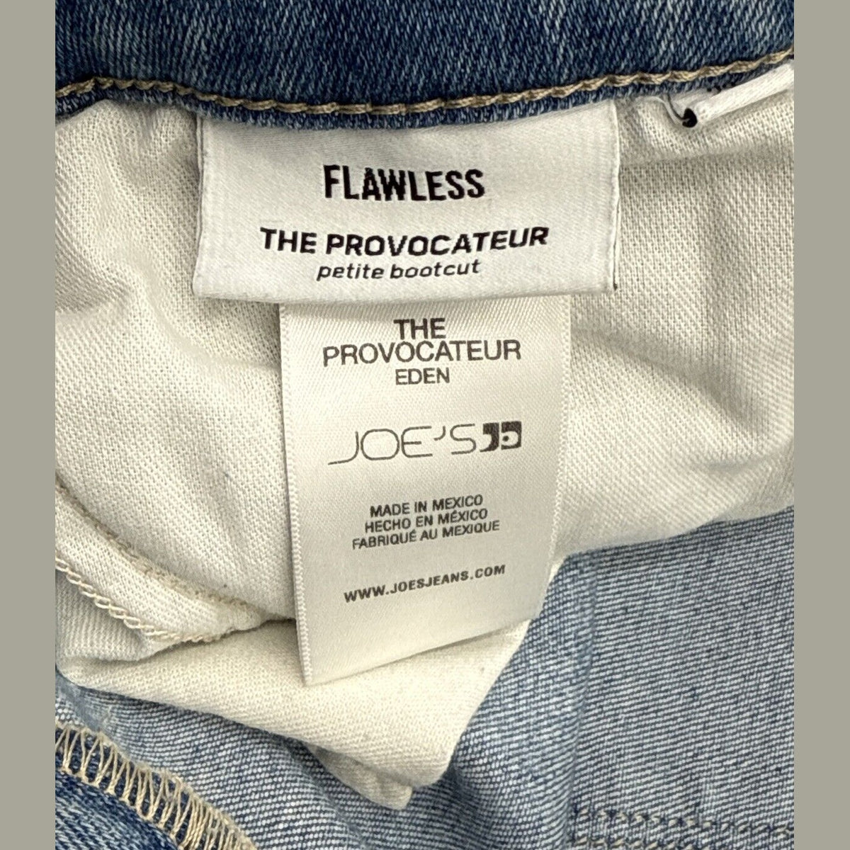 $178 Joe's Women's The Provocateur Petit Boot Jeans Flawless Blue-Size: 32W 29L