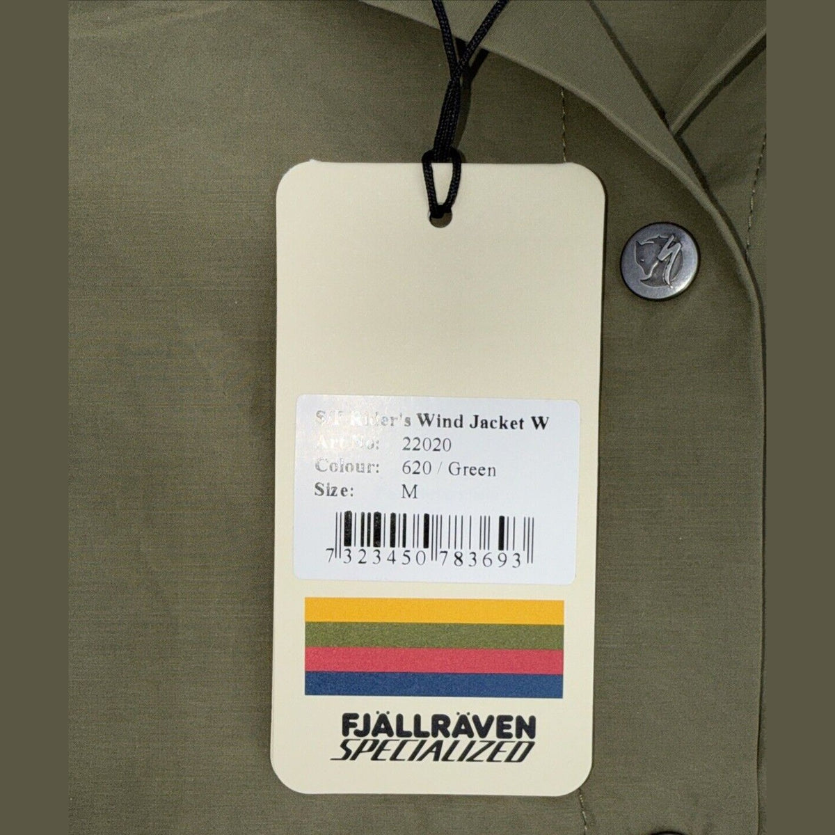 $180 Fjallraven Women's Rider’s Wind Jacket- Olive Khaki- Medium- New Tag