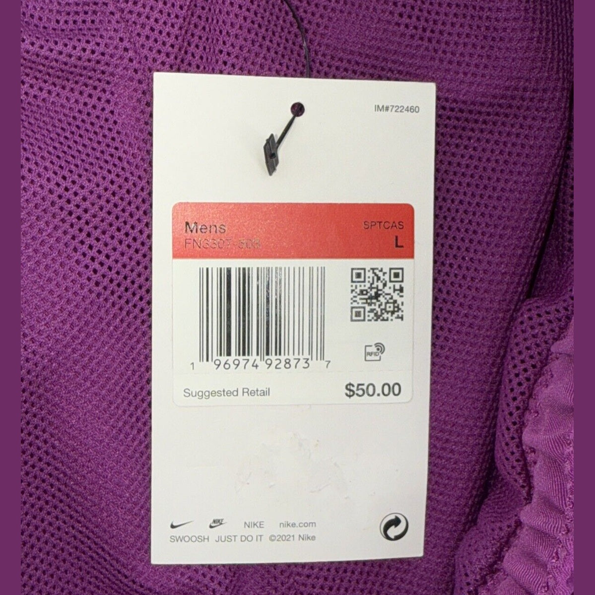 New Arrival* Nike Men’s Woven Lined Flow Shorts FN3307- Purple-Large-New $50