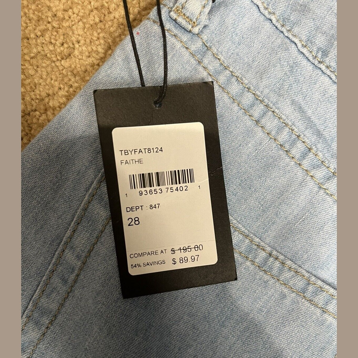 JOE'S Women’s High Rise Wide Leg Crop Jeans-Faithe- Size: 28W 25L-New$195