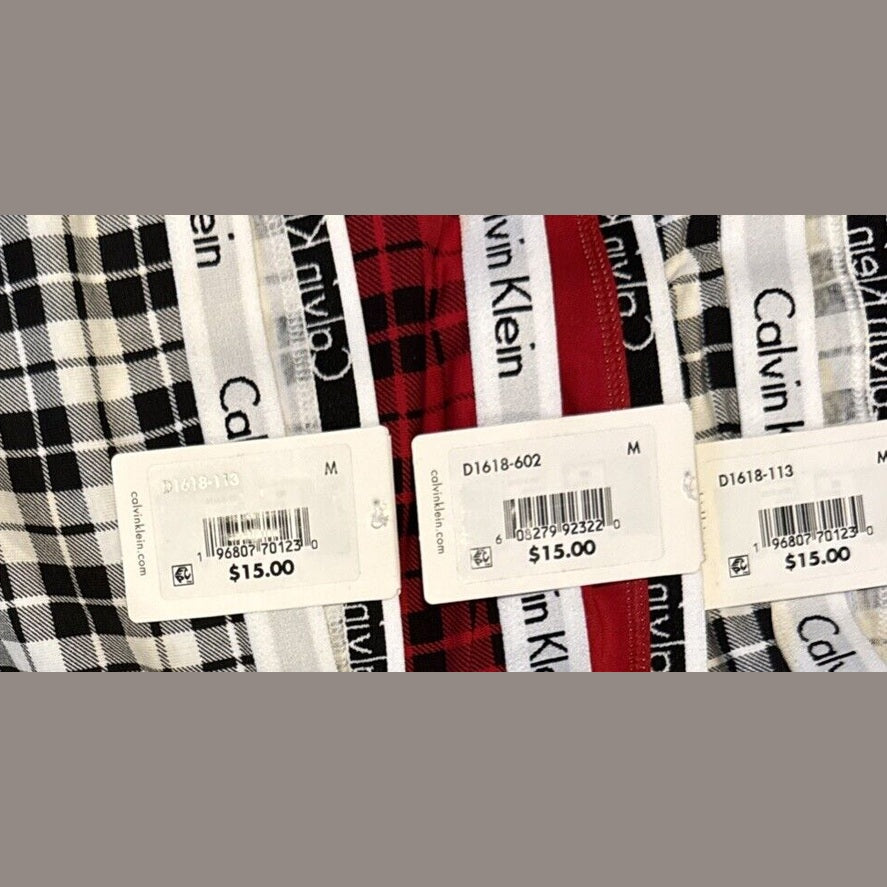 3 Pair Calvin Klein Women’s Carousel Bikini Panty D1618- 1 Red/ 2 White- Medium