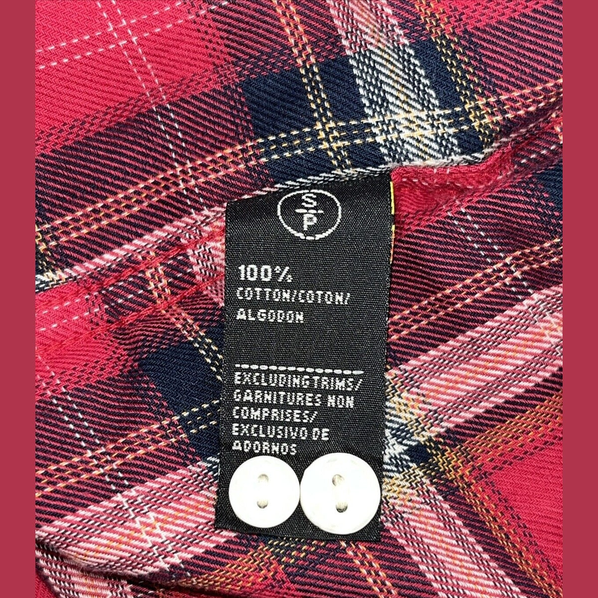 $79 Buffalo David Bitton Men’s Satwil Plaid Long Sleeve Shirt- Cranberry-Small