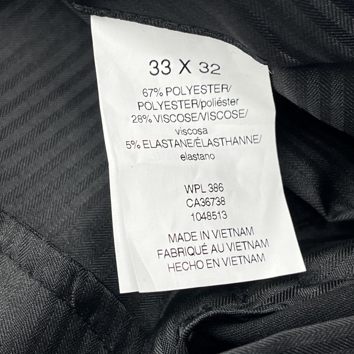 Haggar Men's Joe III Premium Stretch Suit Pants Slim Fit-Black-33W/32L -New $100