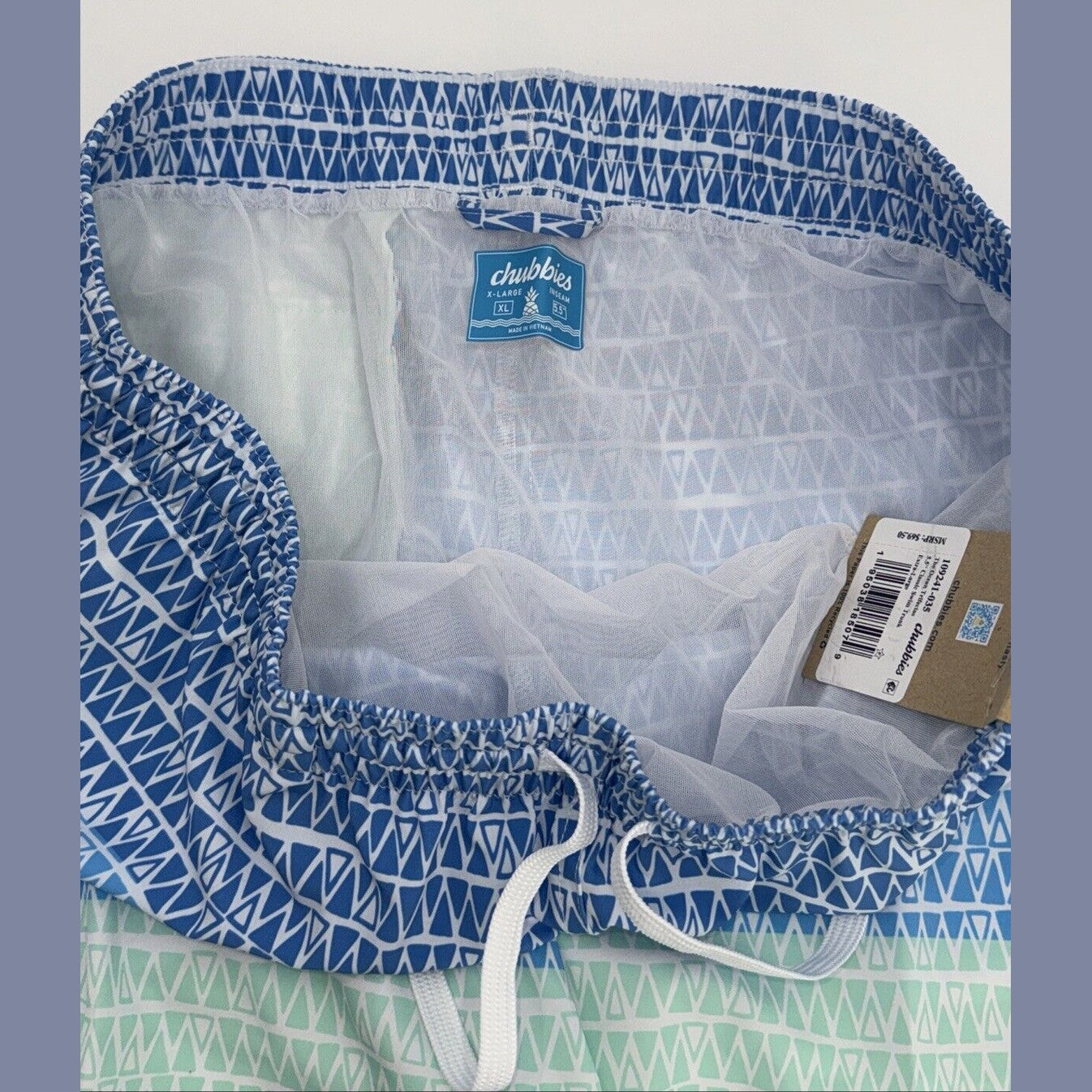 $70 Chubbies The Ocean Trifectas 5.5" Inseam Swim Trunks- Multi -XLarge -New Tag