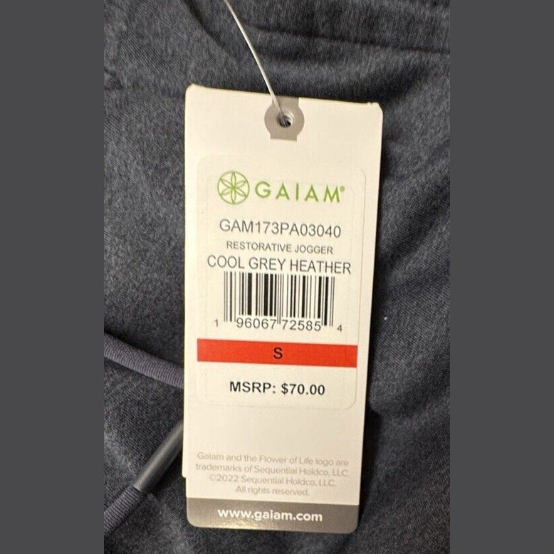 $70 Gaiam Men’s Restorative Slim Fit Jogger Pants - Cool Grey Heather- Small