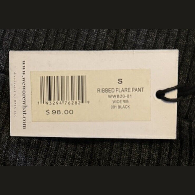 We Wore What Women's Ribbed Seamless Stretch Leggings Black - Size Small $98
