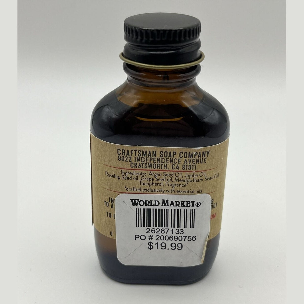 Craftsman Soap Co. Beard Oil-Sandalwood Spice- 10ml 1 Fl Oz - Fresh