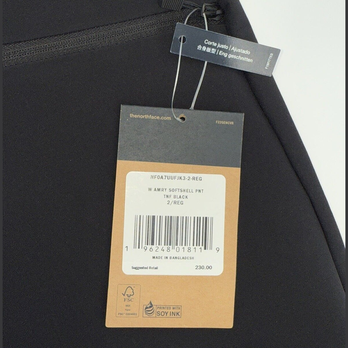 $230 THE NORTH FACE Women's Amry Soft Shell Pants- Black- Size: 2 Reg (28W 33L)