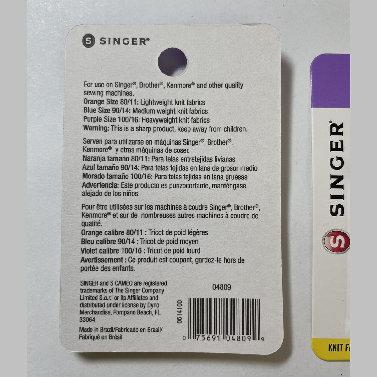 Lot Of 3 Singer Titanium Universal Ball Point Machine Needles- Total 15 Needles