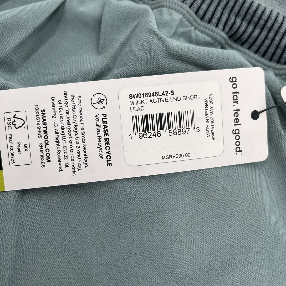 $95 Smartwool Men’s Intraknit Active Merino Wool Lined Shorts-Lead Gray-Small