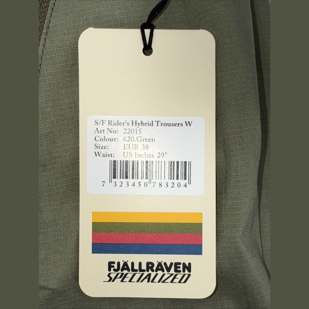 $160 Fjallraven Women’s Specialized Riders Hybrid Trousers-Green EU:38 (29”) NEW