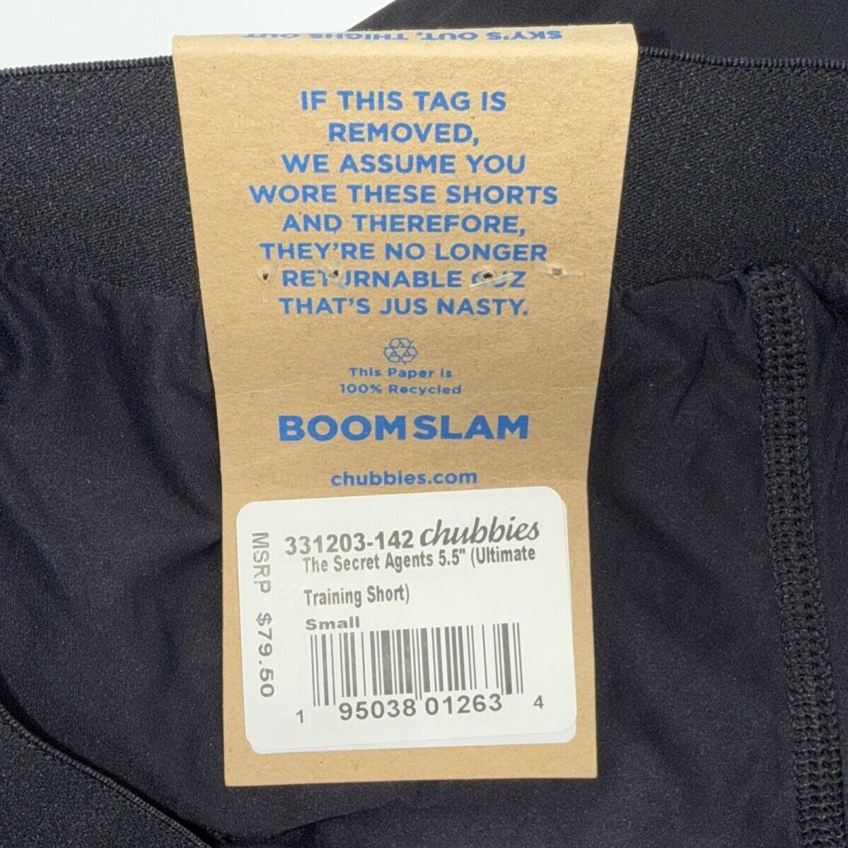 $80 Chubbies Men’s The Secret Agents 5.5” Ultimate Training Shorts-Black-Small-