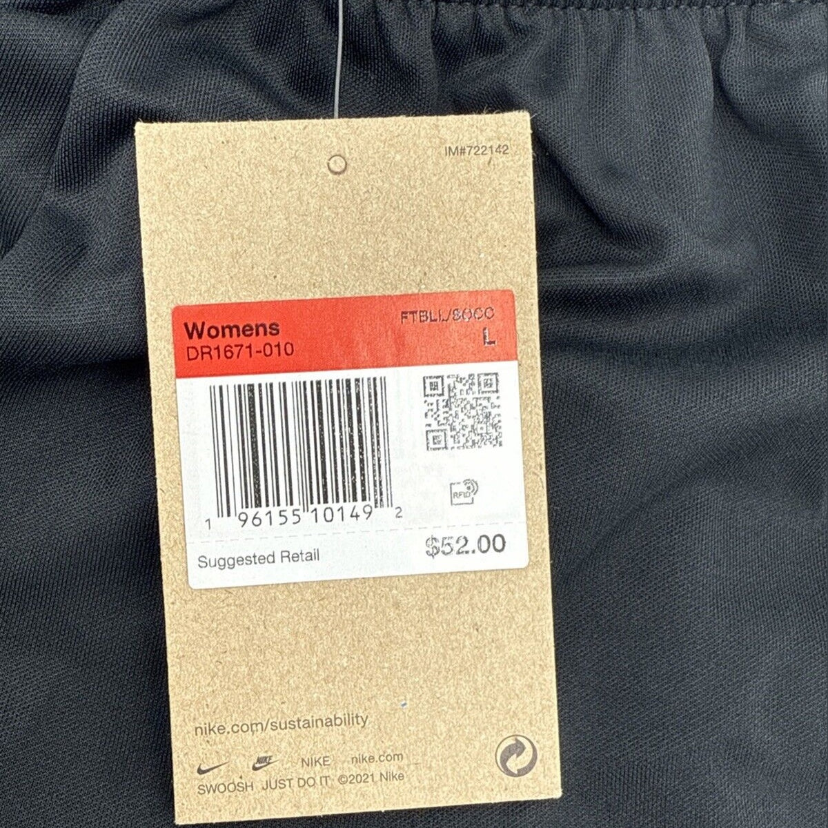 $52 Nike Women's Academy 23 Warm Up Pants DR1671-010- Black- Large- New Tags