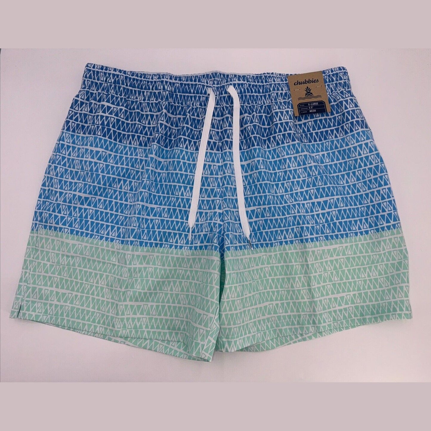 $70 Chubbies The Ocean Trifectas 5.5" Inseam Swim Trunks- Multi -XLarge -New Tag