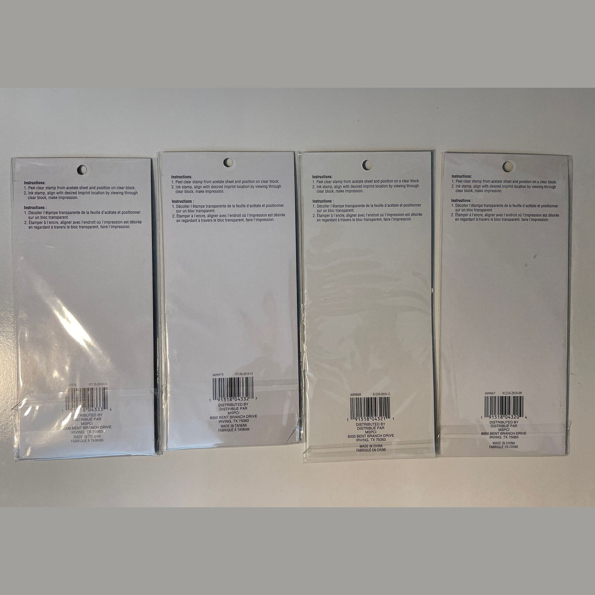 Lot Of 4 Recollections Poly Clear Photopolymer Stamps - Combo Lot