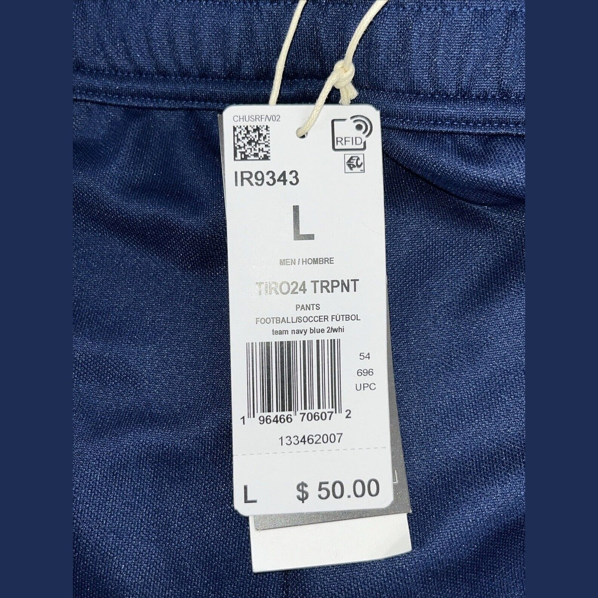 Adidas Men's Tiro 24 Training Pants - Navy On White- Large - New Tag $50