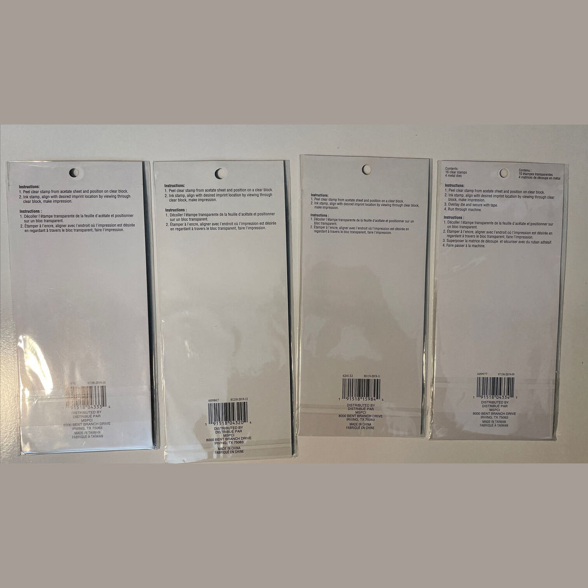 Lot Of 4 Recollections Poly Clear Photopolymer Stamps - Combo Lot