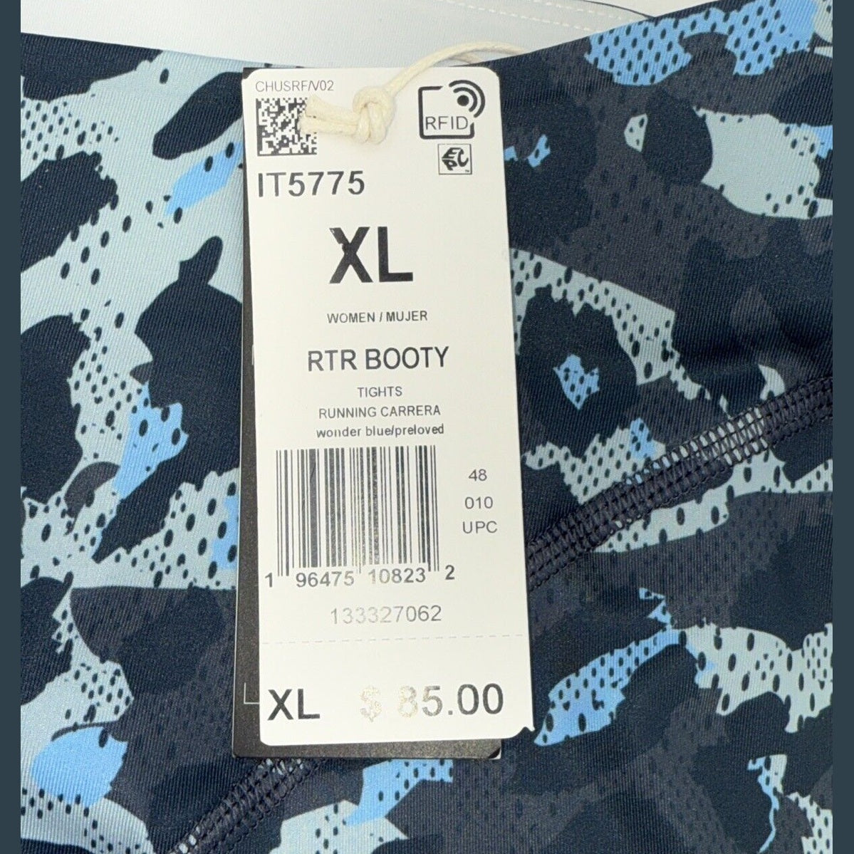 $85 Adidas Women Adizero Booty Elite Running tights shorts IT5775- Blue- XLarge