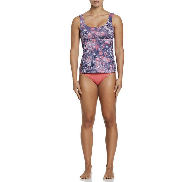 Nike Women's Earth Dye-Scoopneck Tankini Top - Small - Black - New Tag