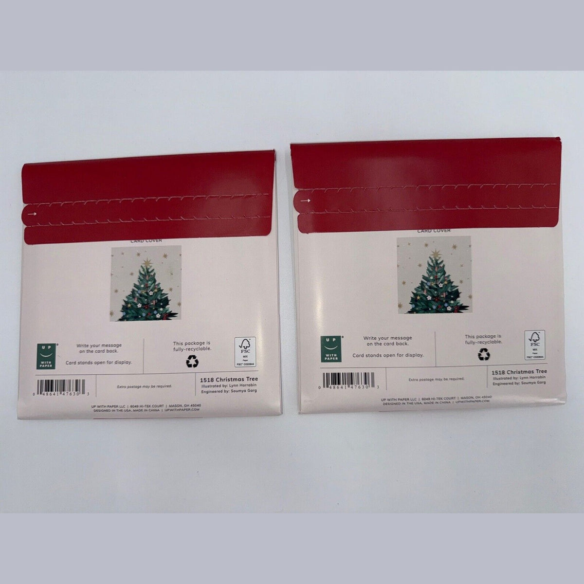 Up With Paper Lot Of 2 Holiday Pop-Up Christmas Cards- Combo - ($20) Great Deal!